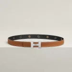 Mini Constance belt buckle & Hermès sur Mer reversible leather strap 24 mm - Image 2